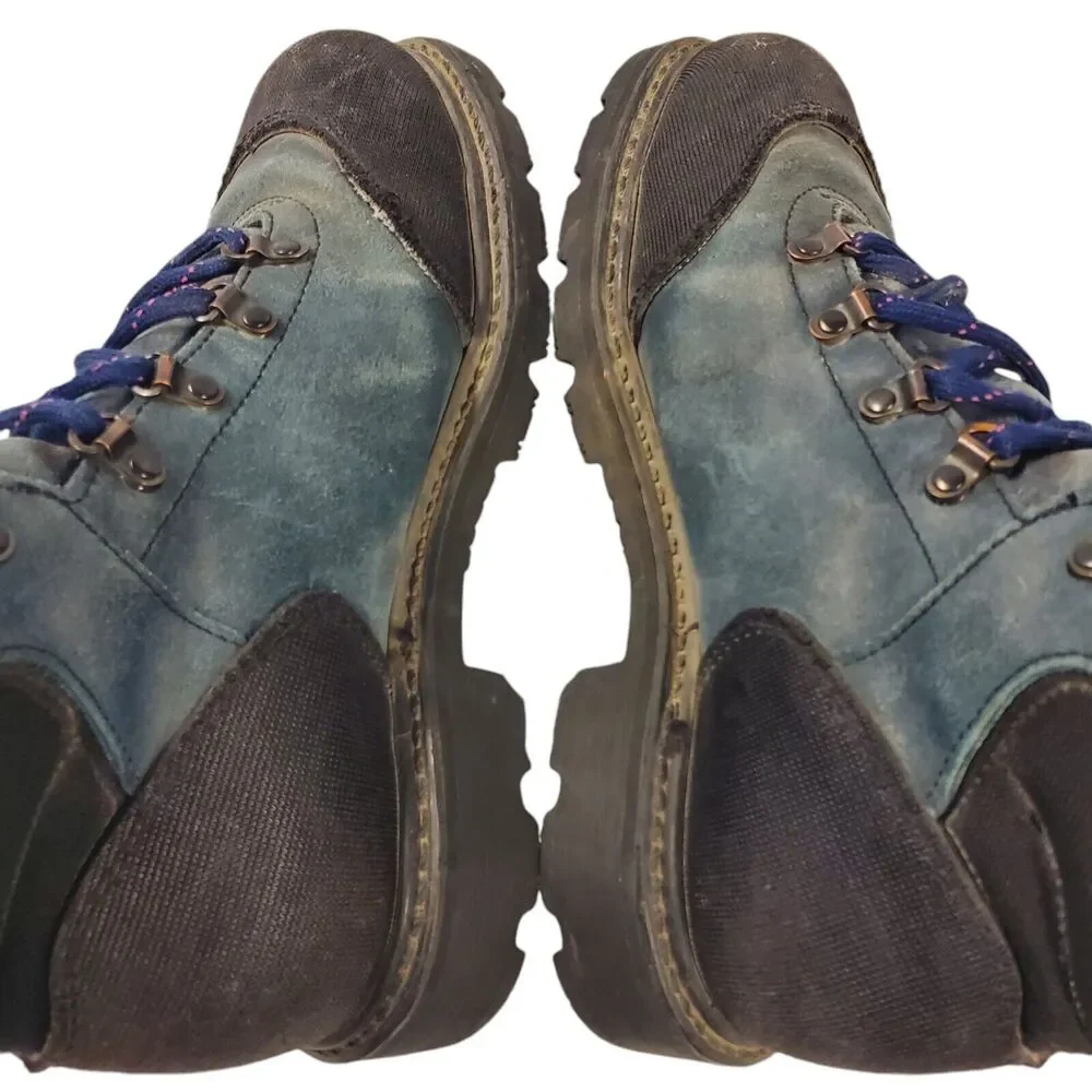 RED WING SHOES Boots Mens Size 6 Blue Black Canvas Combat ANSI Z41 PT91 Workwear